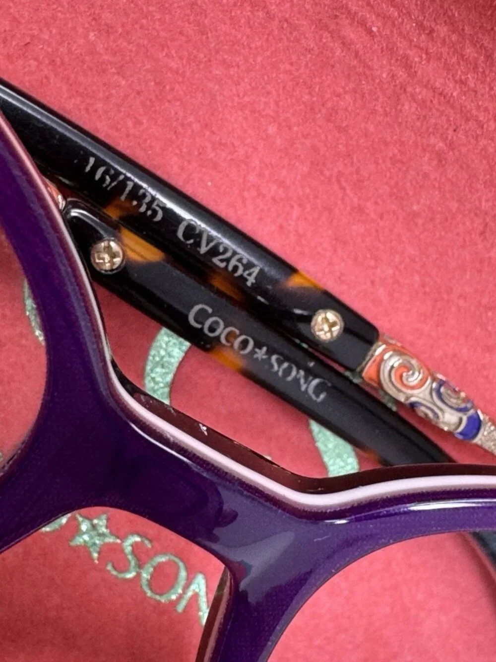 Coco Song Everybody Rock CV264 C3 Eyeglasses Women's Purple/Havana Full Rim 52mm